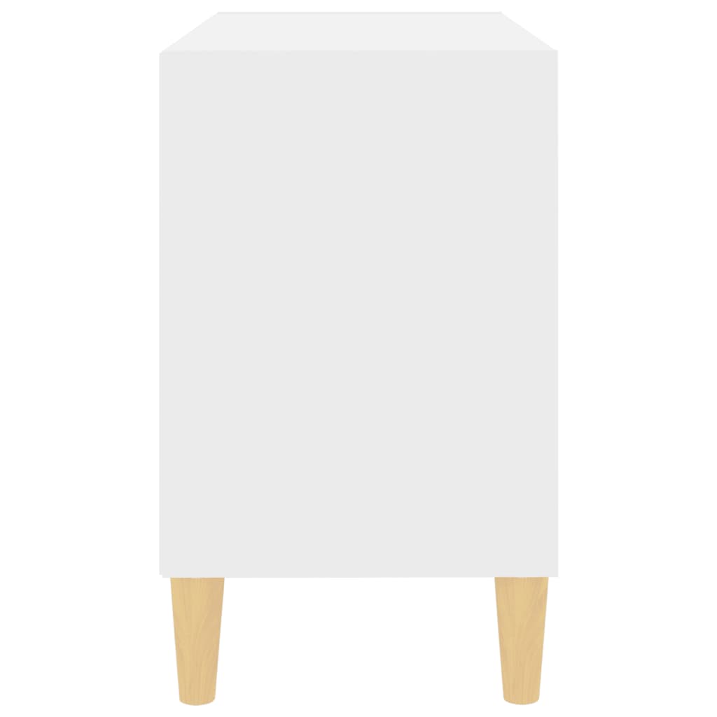 Tv-skab med massive træben 69,5x30x50 cm hvid - number 5.