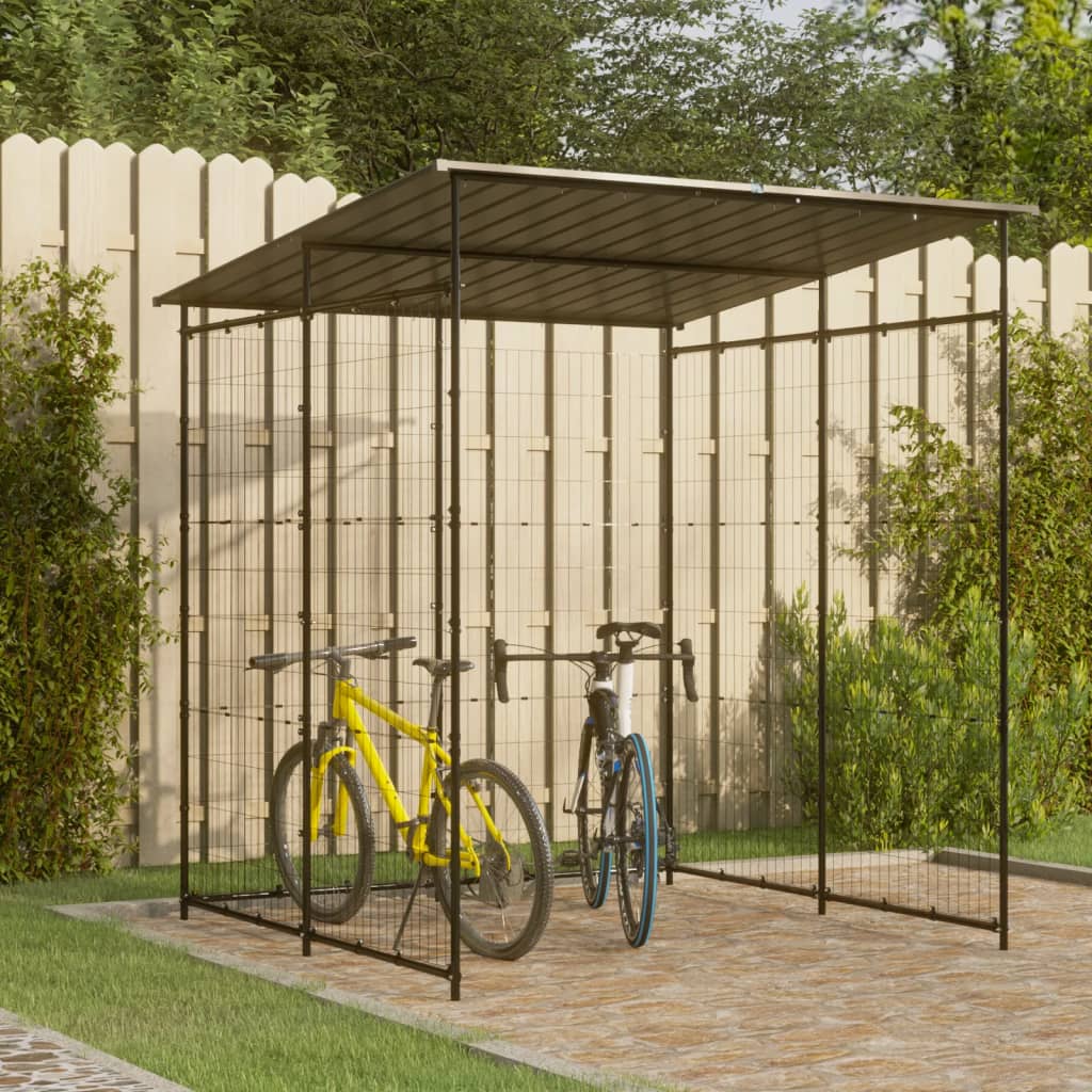 Cykelskur 190x190x222 cm stål sort - number 1.