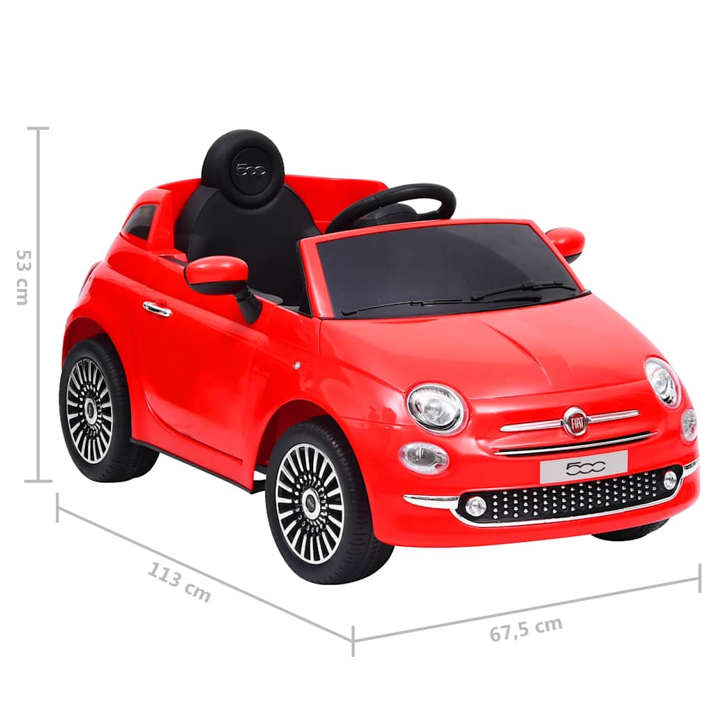 Voiture électrique pour enfants fiat 500 rouge - number 8.
