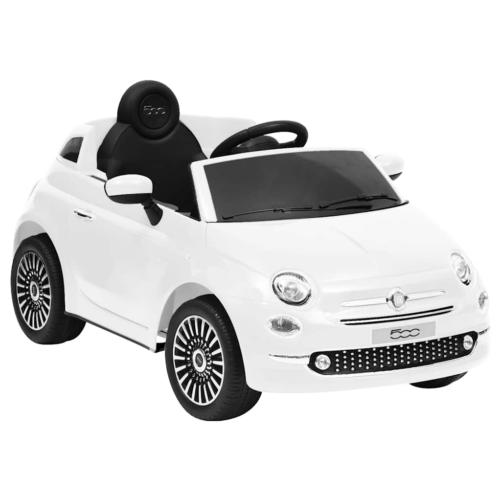 Voiture électrique pour enfants fiat 500 blanche - number 1.