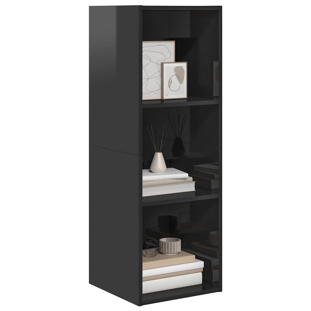 Wall hung tv cabinet 37x37x107 cm constructed wood - gray high gloss, 1, 107 cm - number 6.