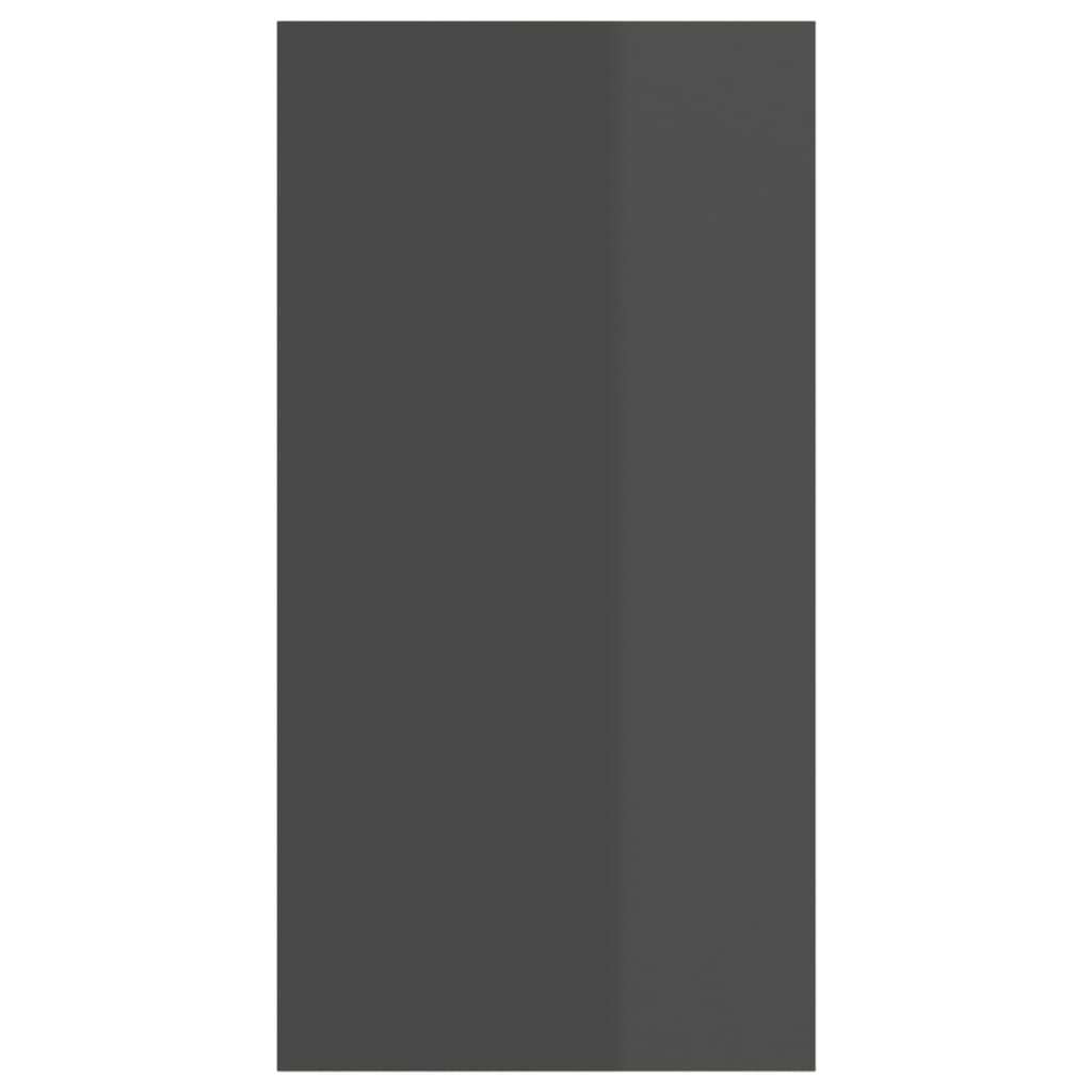 Stolik pod telewizor ścienny z drewna klejonego o wysokim połysku - szary o wysokim połysku, 37 x 37 x 72 cm, 1 - number 5.