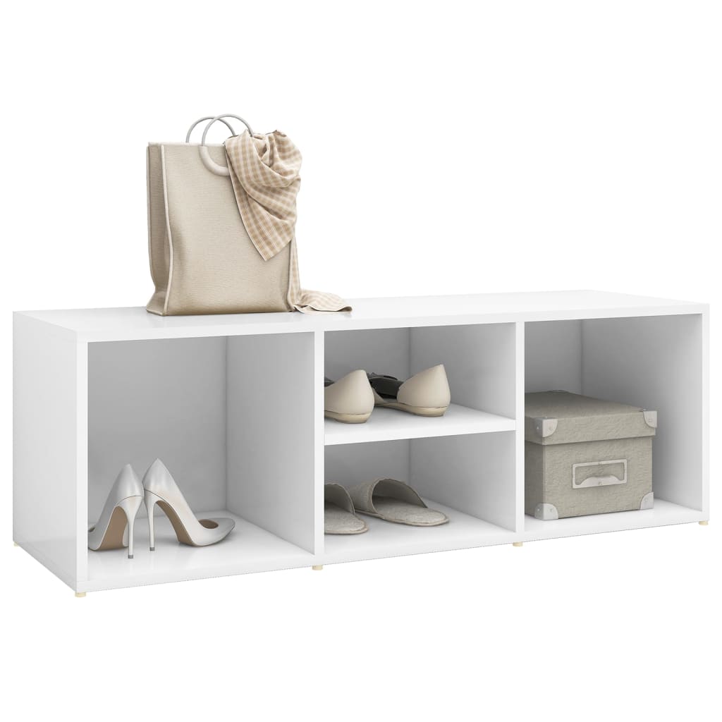 Shoe rack 105x35x35 cm engineered wood - white, 1 - number 3.