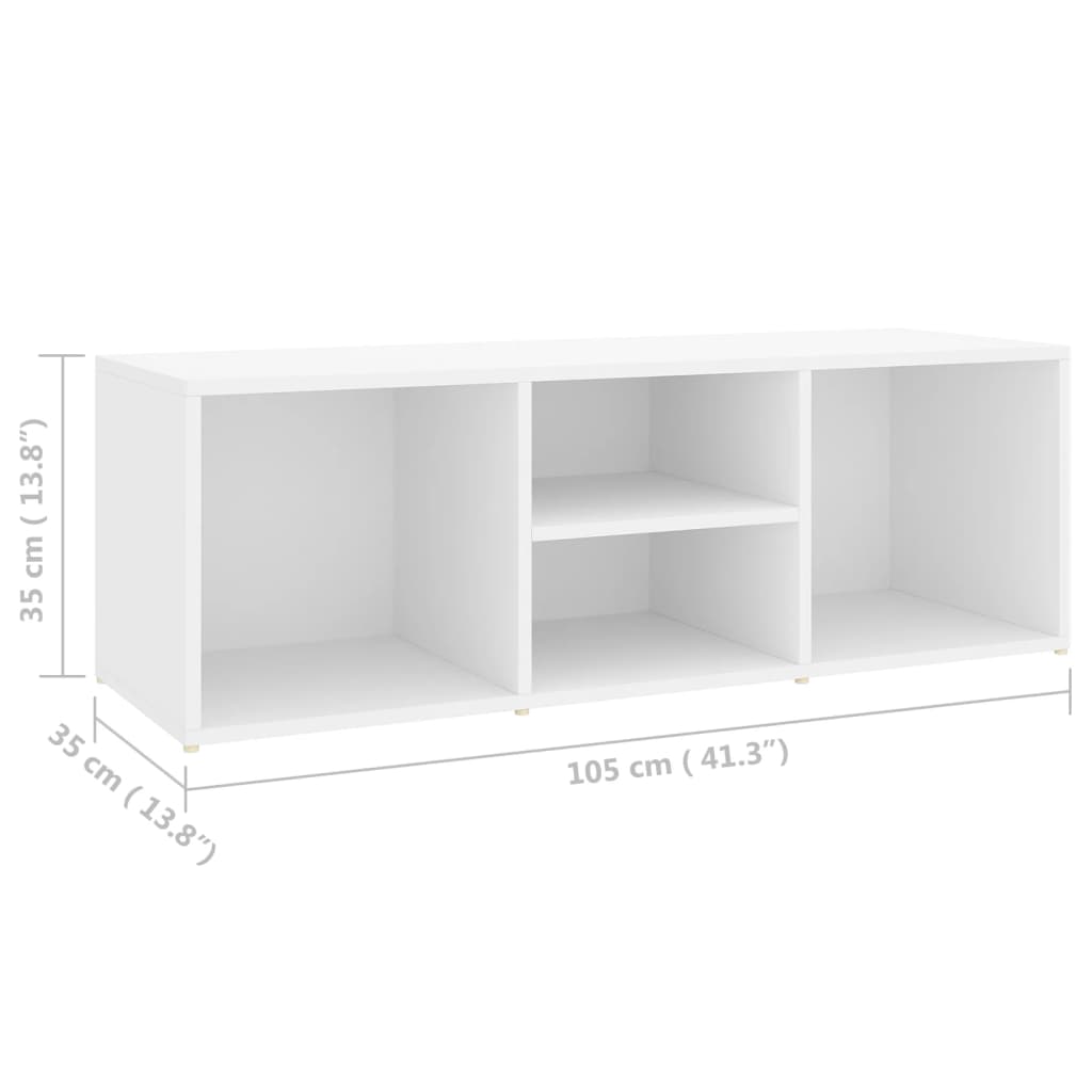 Shoe rack 105x35x35 cm engineered wood - white, 1 - number 6.