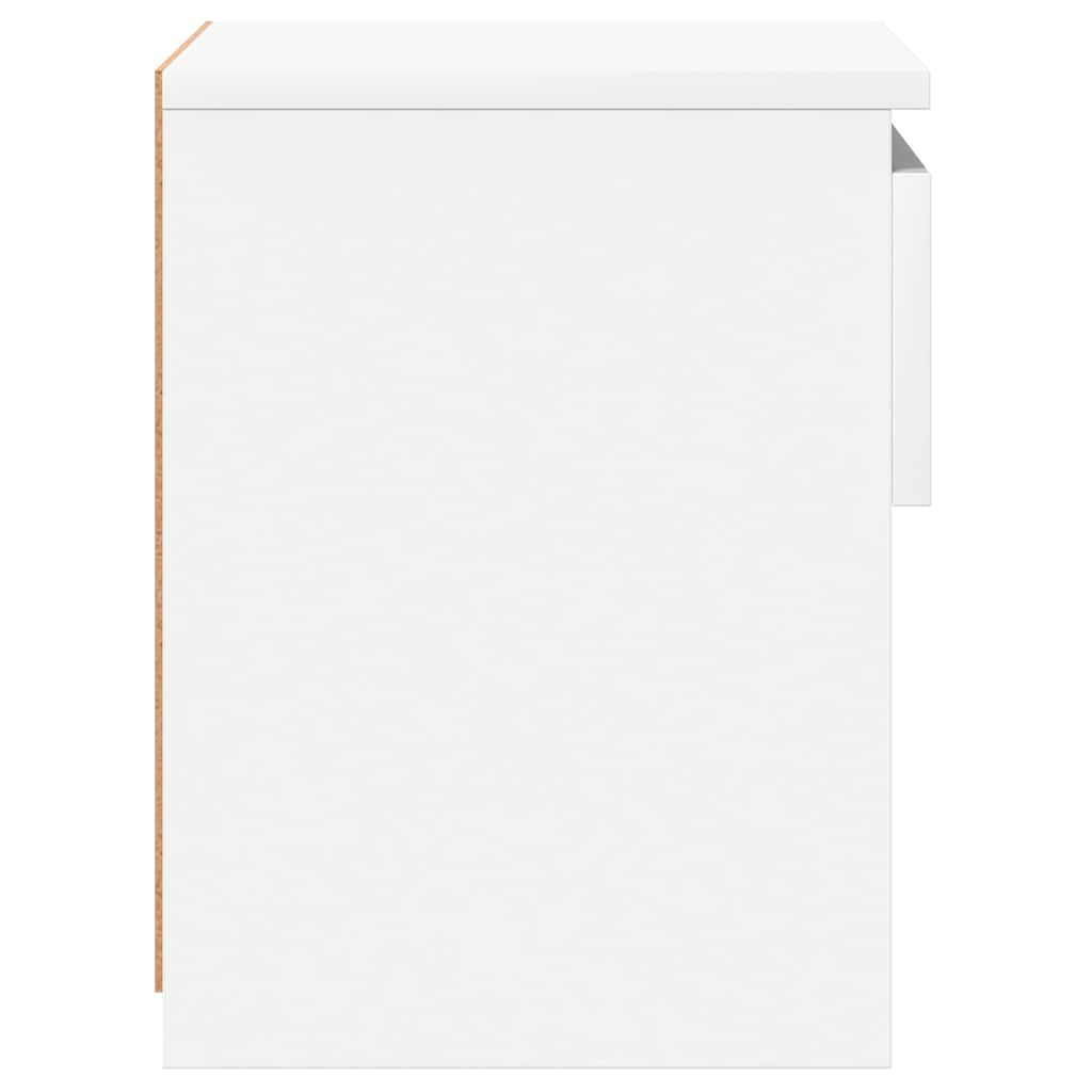 Sengeborde stk. 40x30x39 cm konstrueret træ - hvid, 2 - number 5.