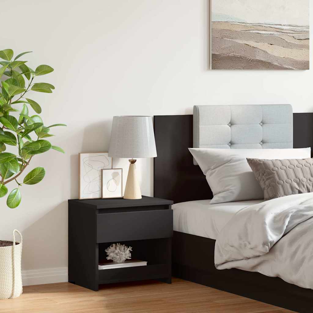 Noćni ormarić 40x30x39 cm izrađeno drvo crna - number 3.