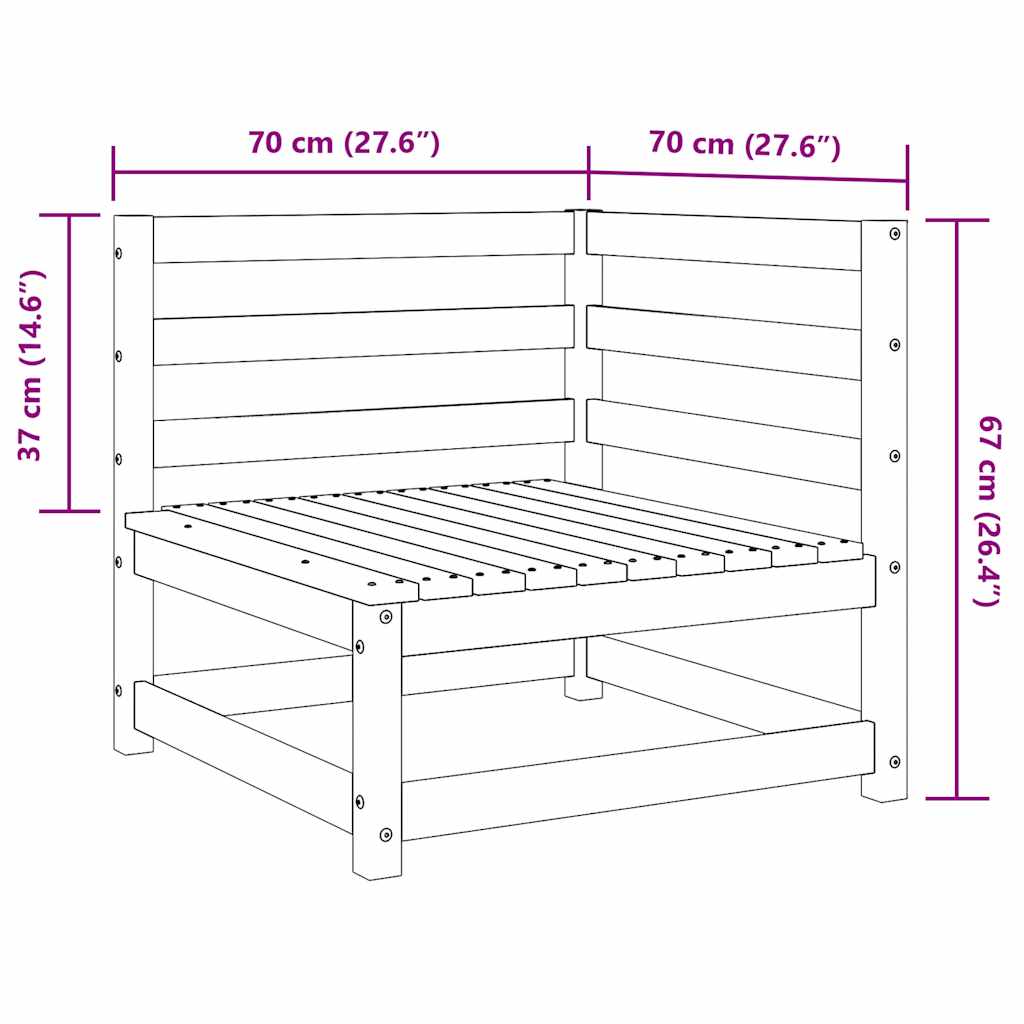 Salongsett for hagen 3 deler massiv furu - svart, ooo 587, ooo 588, 1 - number 9.