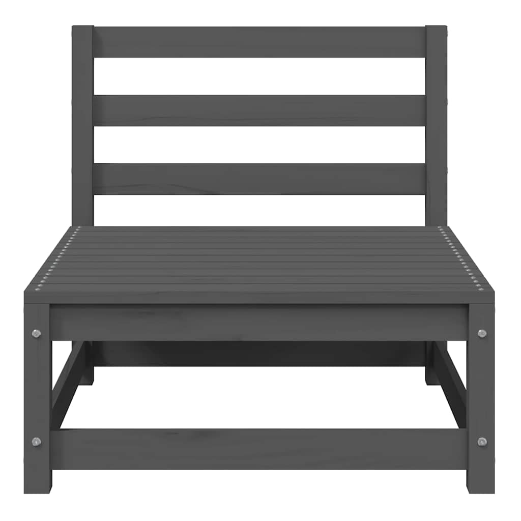 Salongsett for hagen 3 deler massiv furu - grå, 1, hjørnedel + 2x midtdel - number 6.