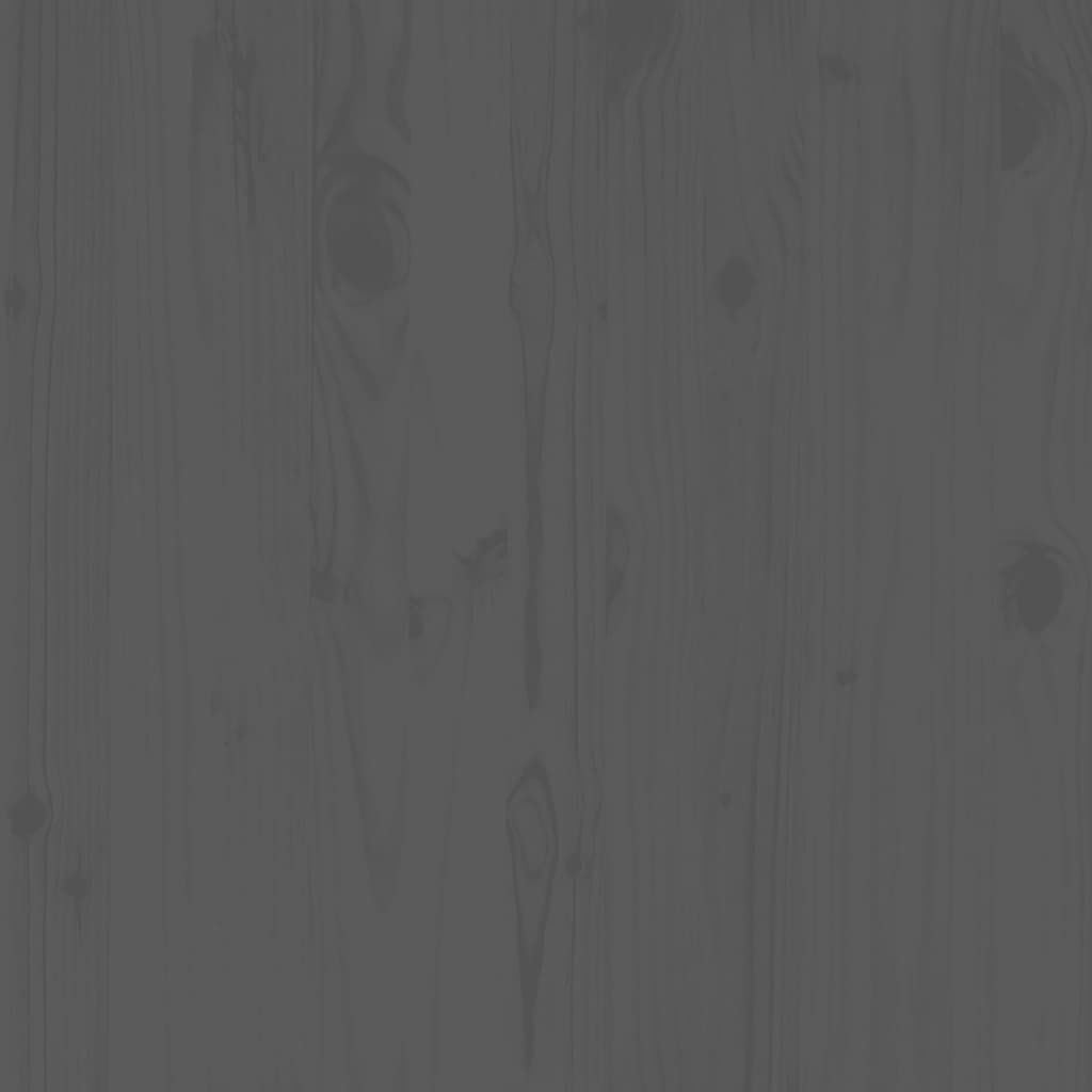 Loungesæt til haven 2 dele massivt fyrretræ - grå, 1, midterdel + fodskammel - number 8.