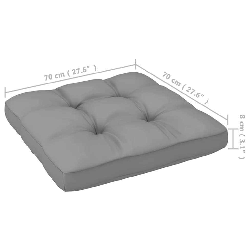 2-personers havesofa m. hynder massivt fyrretræ - naturfarvet og grå, 1, 2-sædet - number 11.