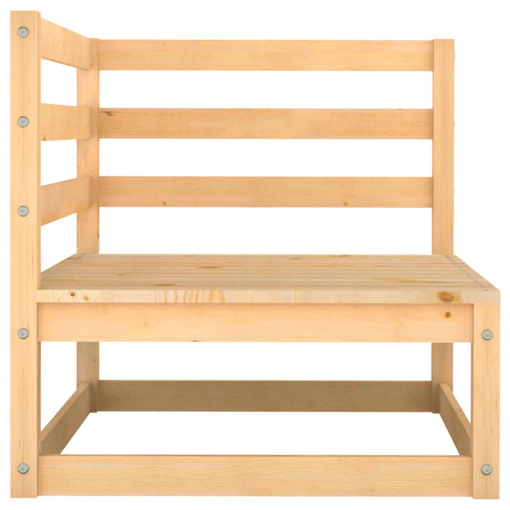 2-personers havesofa m. hynder massivt fyrretræ - naturfarvet og grå, 1, 2-sædet - number 3.