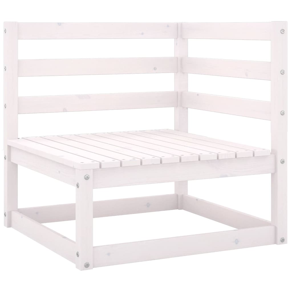 2-personers havesofa m. hynder massivt fyrretræ - hvid, 1, 2-sædet - number 2.