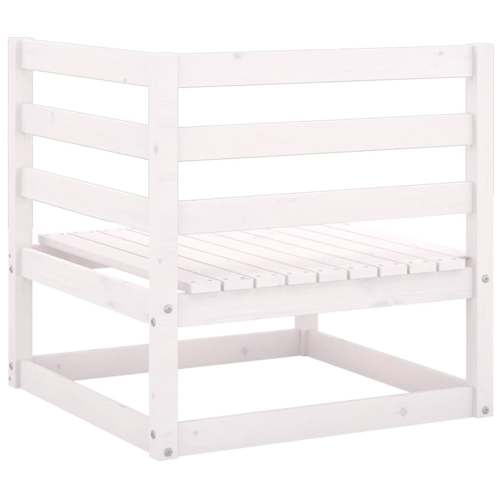 2-personers havesofa m. hynder massivt fyrretræ - hvid, 1, 2-sædet - number 4.