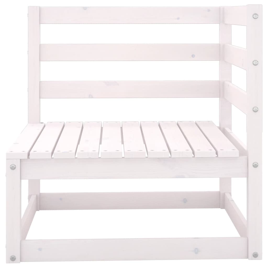 2-personers havesofa m. hynder massivt fyrretræ - hvid, 1, 2-sædet - number 3.