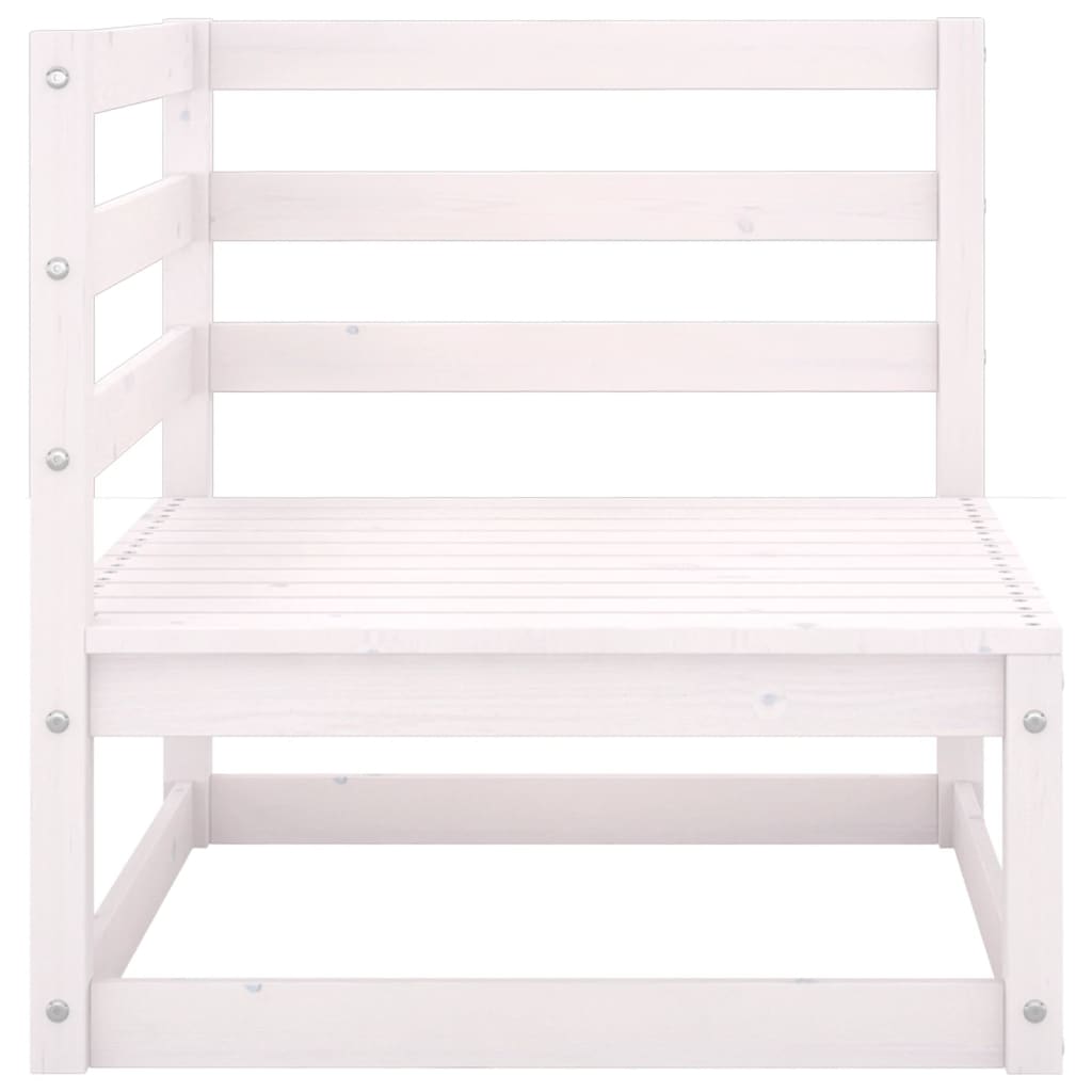 2-personers havesofa m. hynder massivt fyrretræ - hvid, 1, 2-sædet - number 5.