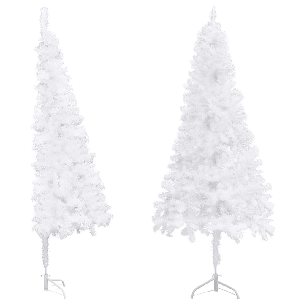 Artificial christmas tree for corner 240 cm pvc - white, 240 x 85 cm, 1 - number 2.