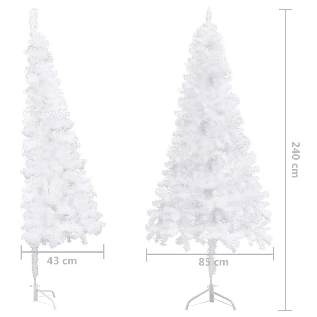Artificial christmas tree for corner 240 cm pvc - white, 240 x 85 cm, 1 - number 9.