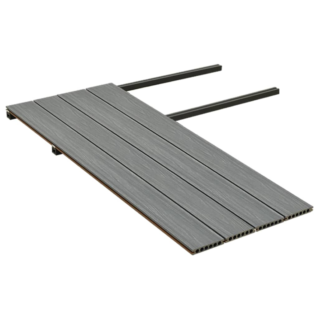 Terrassebrædder med tilbehør wpc 10 m² 4 m brun og grå - number 5.