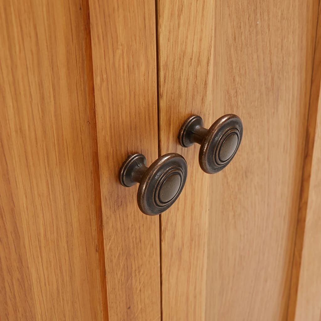 Opbevaringsskab 50x22x110 cm massivt egetræ - number 9.