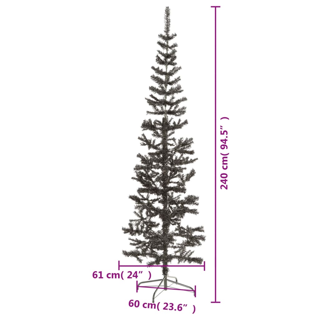 Sapin de noël étroit 240 cm - noir, 240 x 61 cm, 1 - number 7.