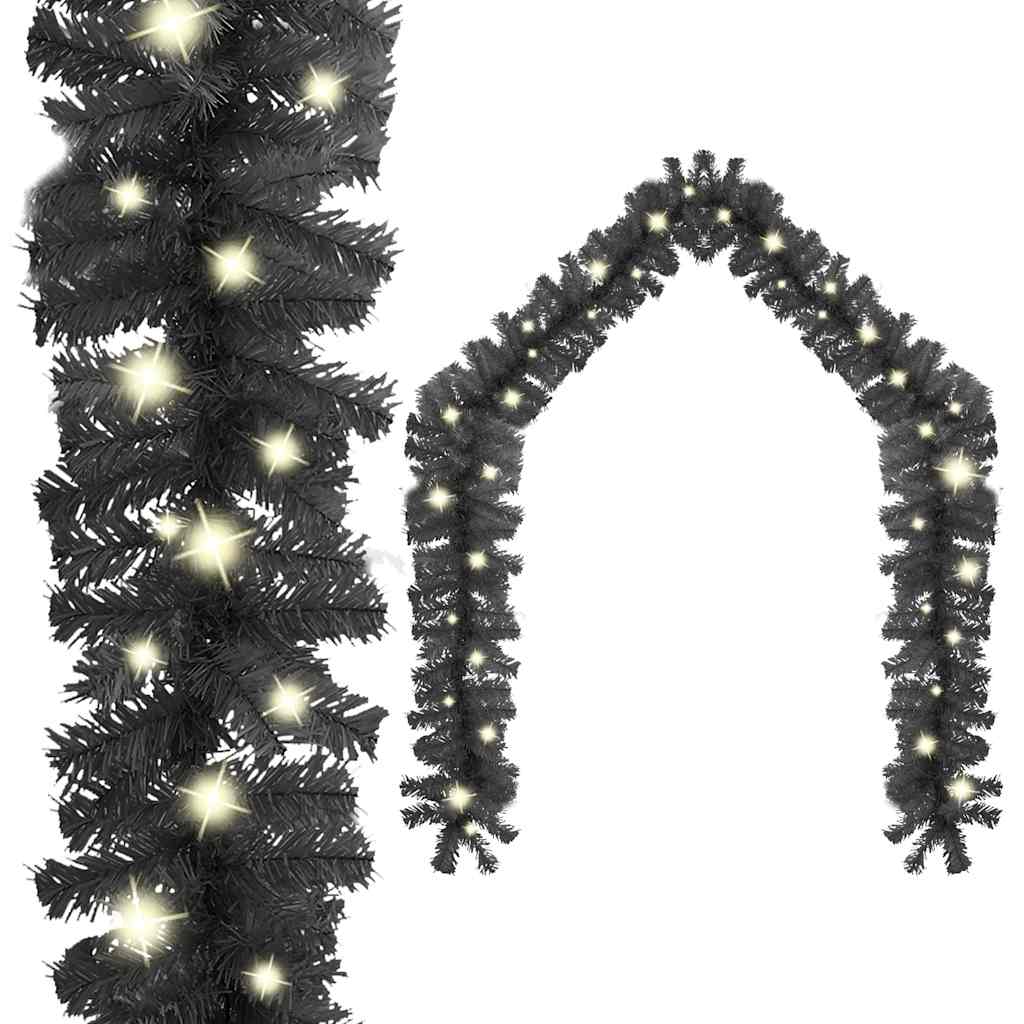 Juleguirlande med led-lys - sort, 20 m, 1, x - number 1.