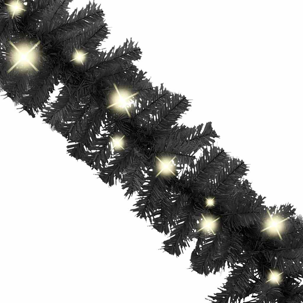 Christmas garland with led lights - black, 20 m, 1 - number 4.