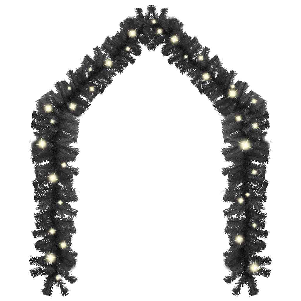 Christmas garland with led lights - black, 20 m, 1 - number 3.