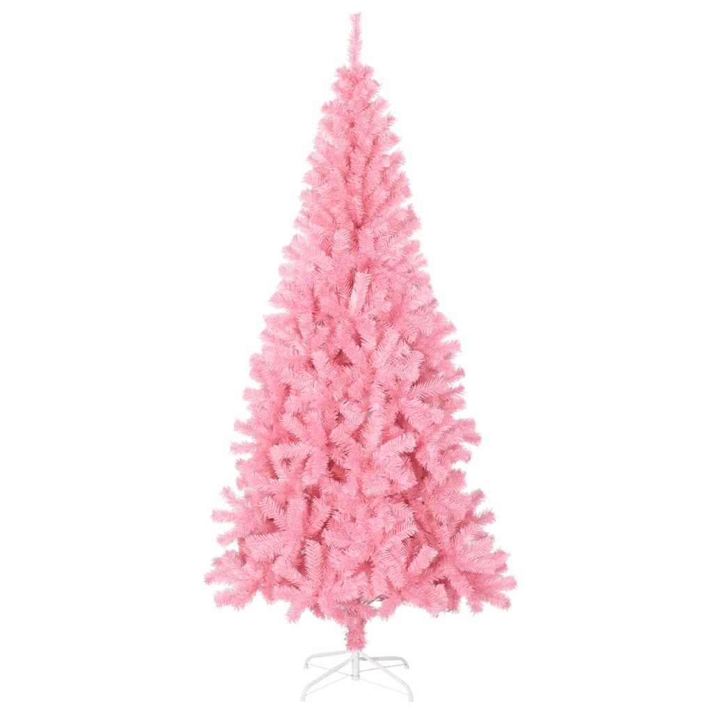 Artificial christmas tree with christmas tree base 240 cm pvc - pink, 240 x 120 cm, 1 - number 2.