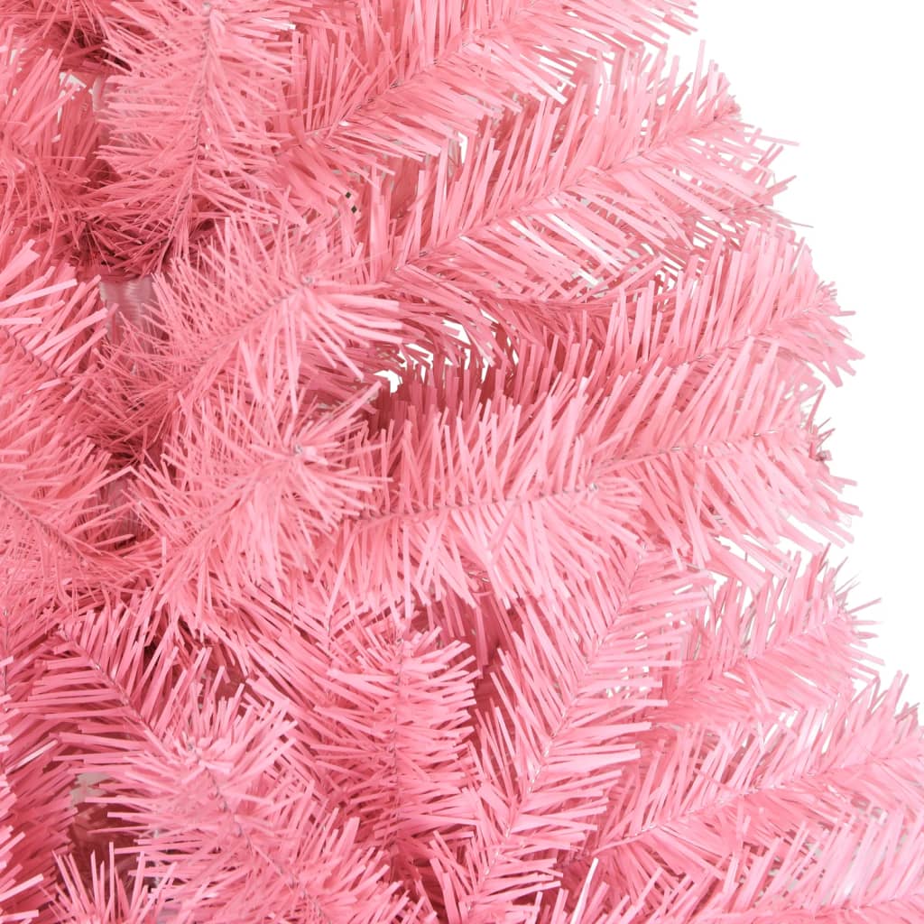 Artificial christmas tree with christmas tree base 240 cm pvc - pink, 240 x 120 cm, 1 - number 4.
