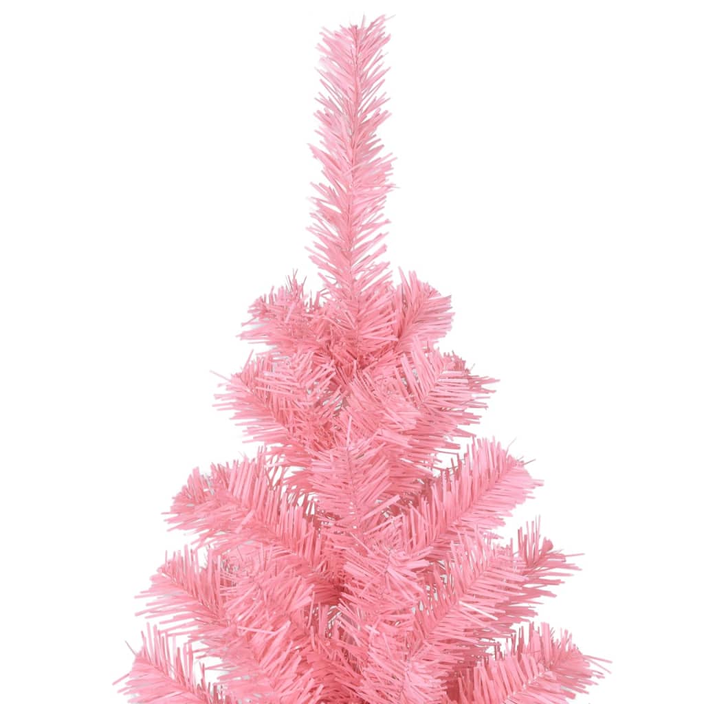 Artificial christmas tree with christmas tree base 240 cm pvc - pink, 240 x 120 cm, 1 - number 3.
