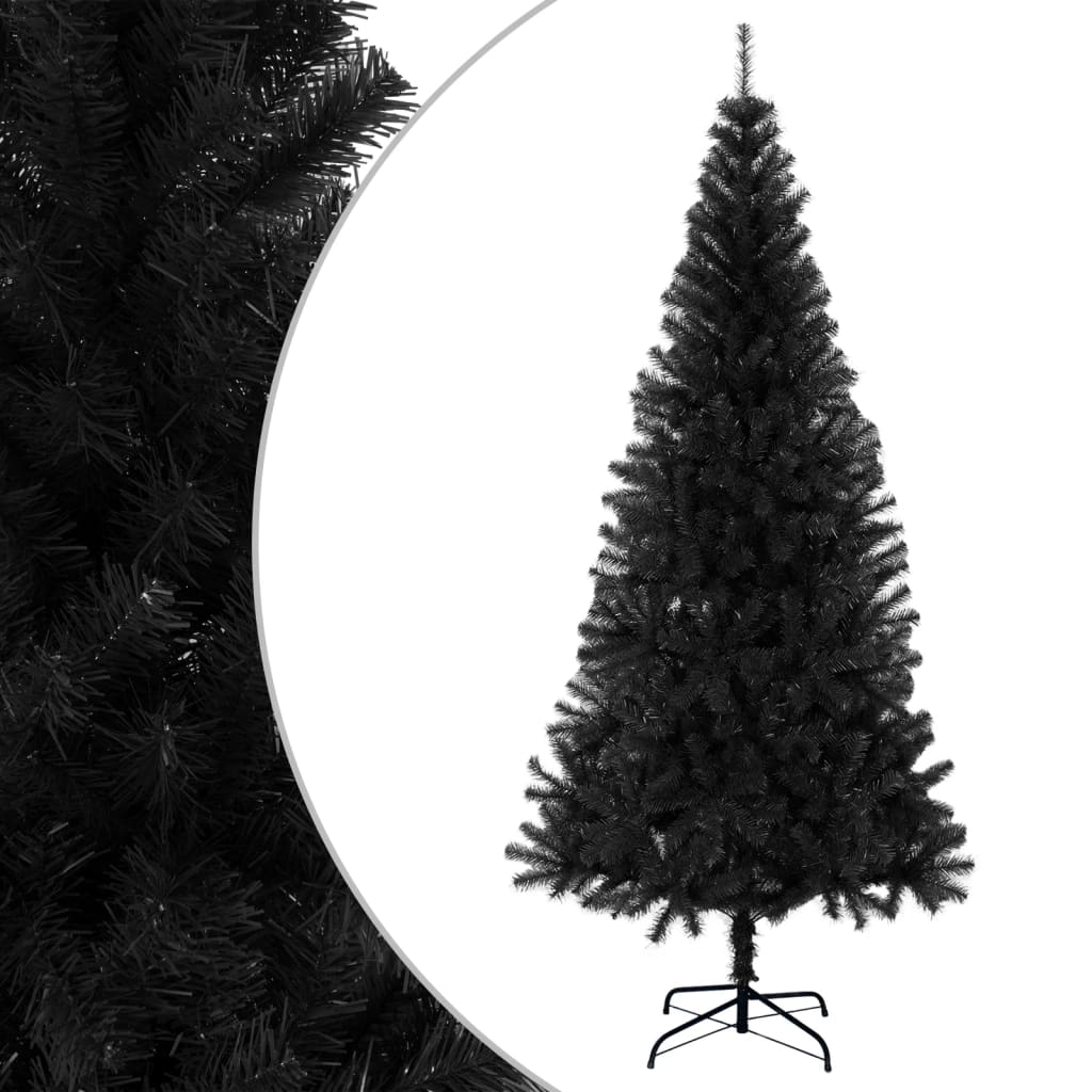 Artificial christmas tree with christmas tree base 240 cm pvc - black, 240 x 120 cm, 1 - number 1.