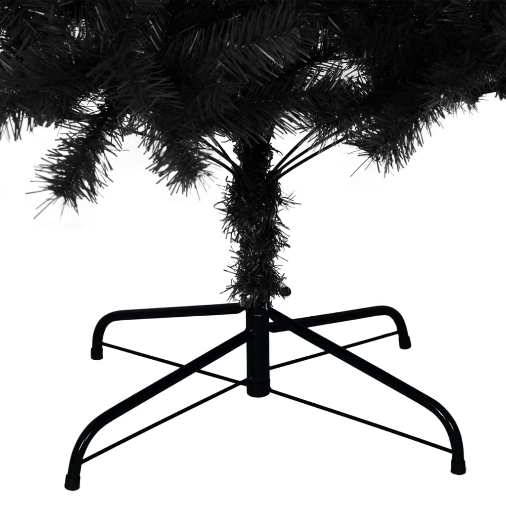 Artificial christmas tree with christmas tree base 240 cm pvc - black, 240 x 120 cm, 1 - number 5.