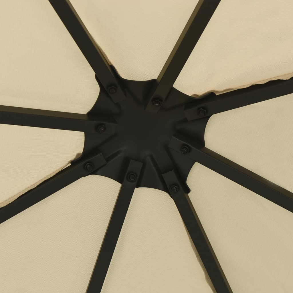 Pavilion with led string lights cream - cream, 3 x 3 m, 1 - number 5.