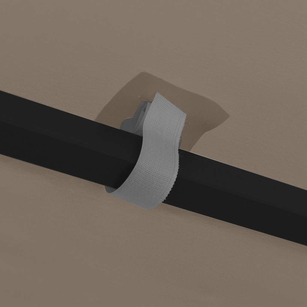 Pavillon med led-lyskæder 4x3 m gråbrun - number 6.