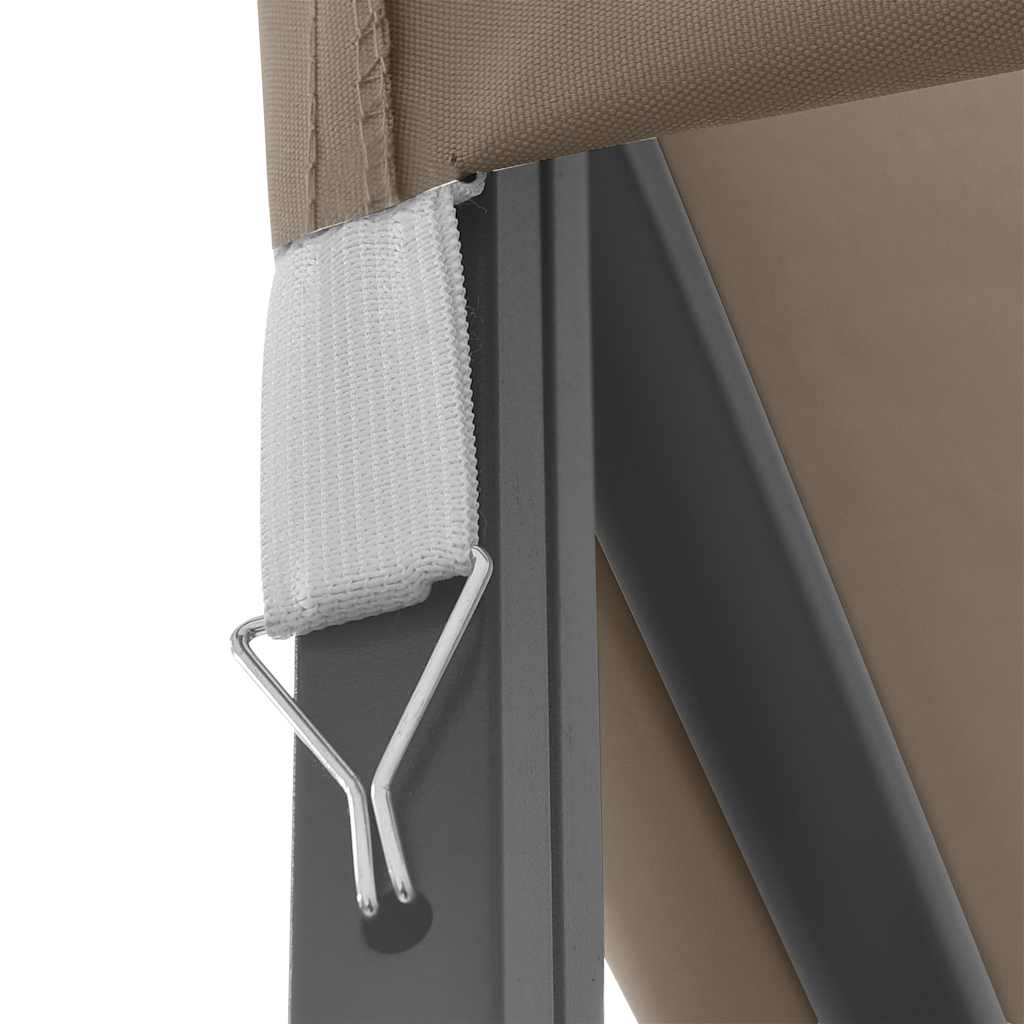 Pavillon med led-lyskæder 4x3 m gråbrun - number 8.