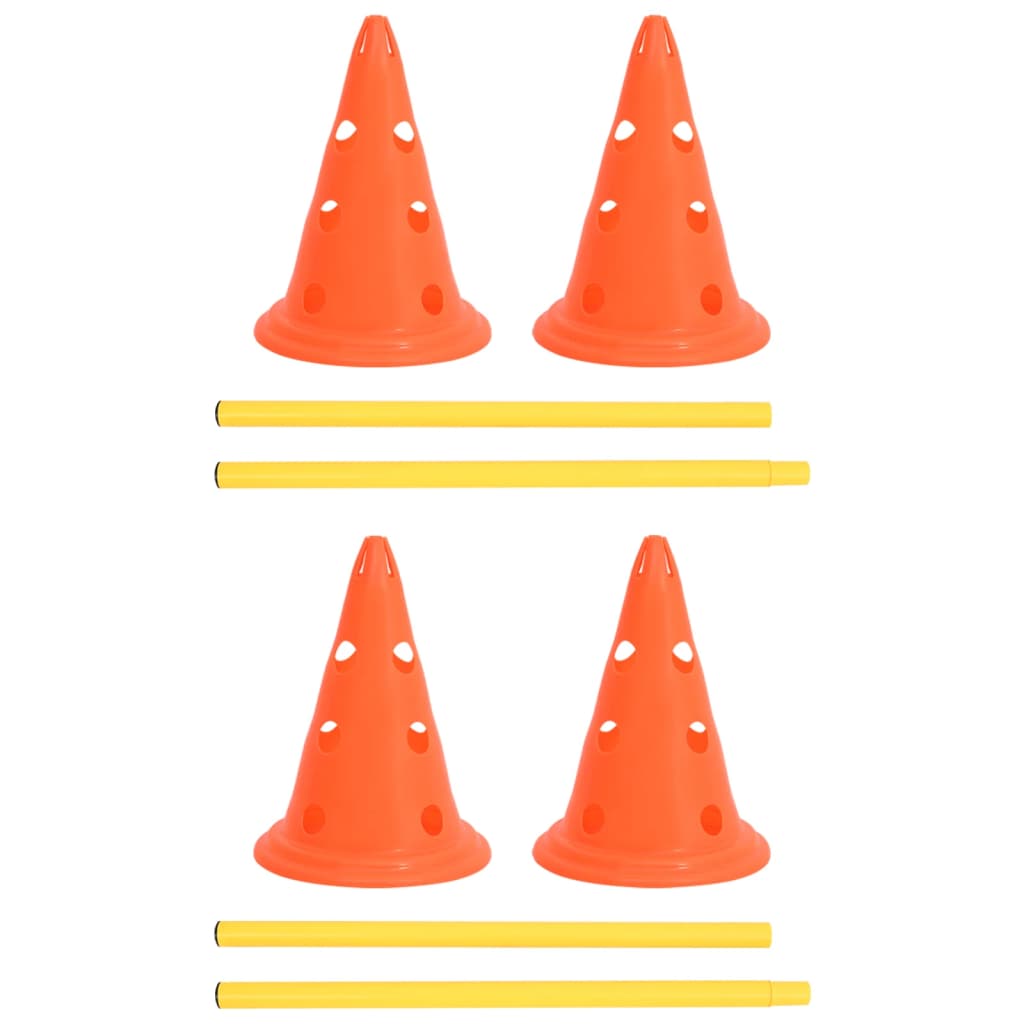 Parcours d'obstacles pour chiens - orange et jaune - number 4.