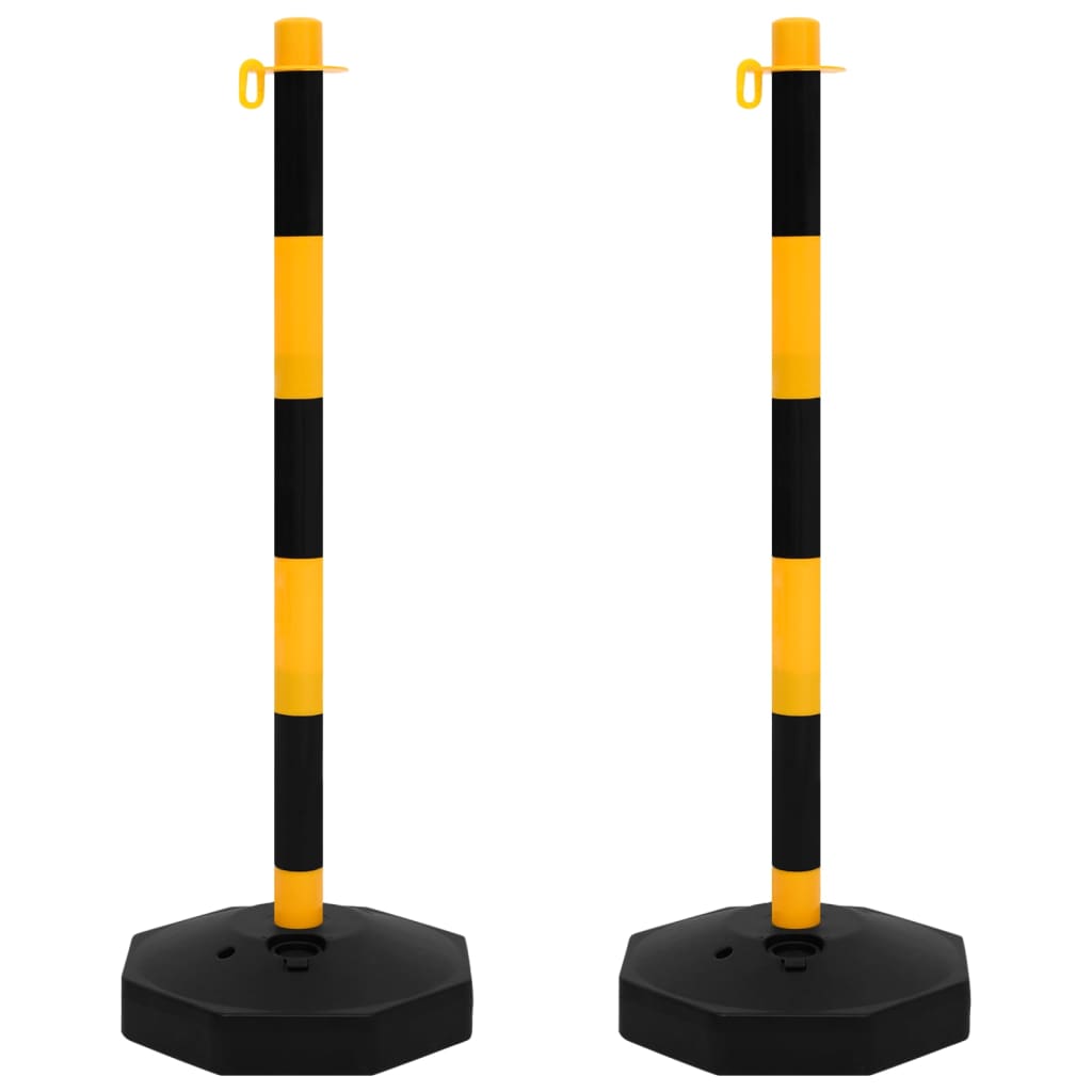 Set prometnih stupića s plastičnim lancem m - žuti, 2 - number 2.