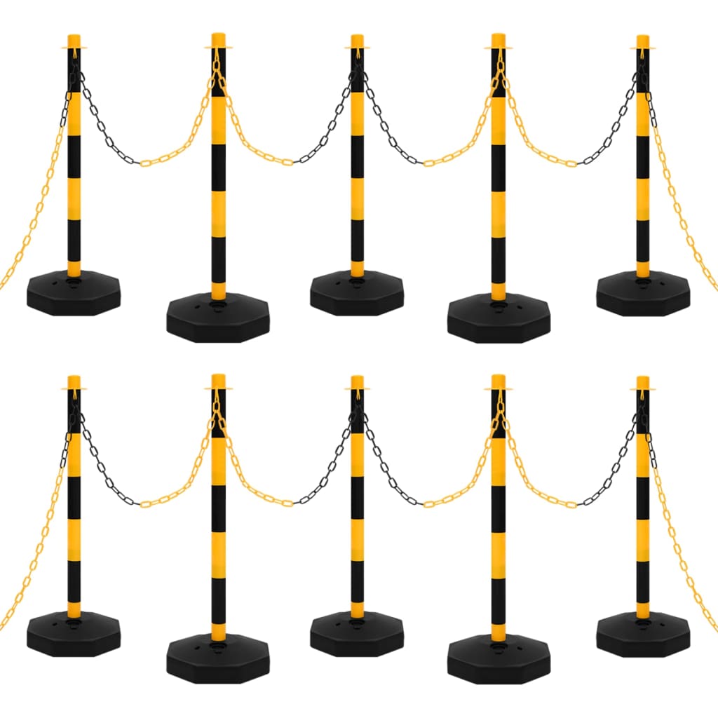 Set prometne gomile s plastičnim lancem m - žuta, 10 - number 1.