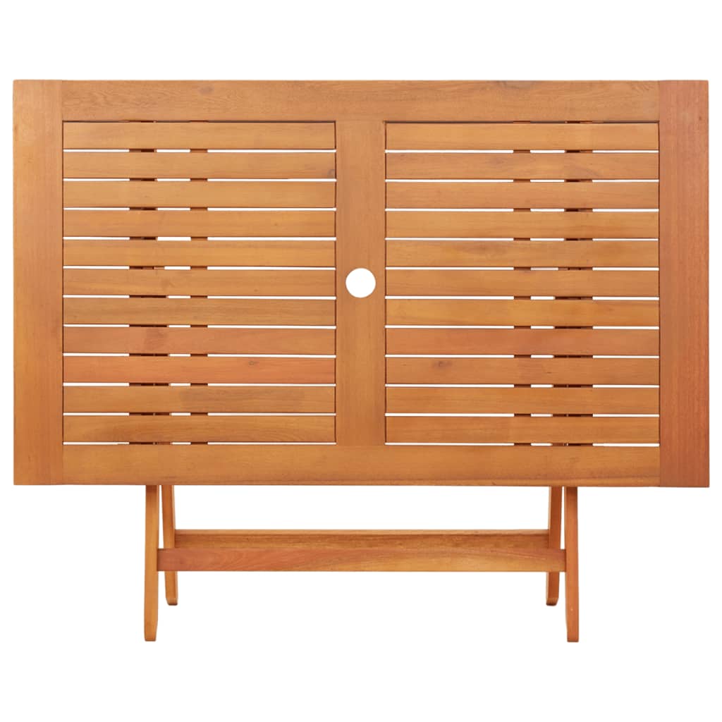 Havebord 120x70x75 cm foldbart massivt eukalyptustræ - number 4.