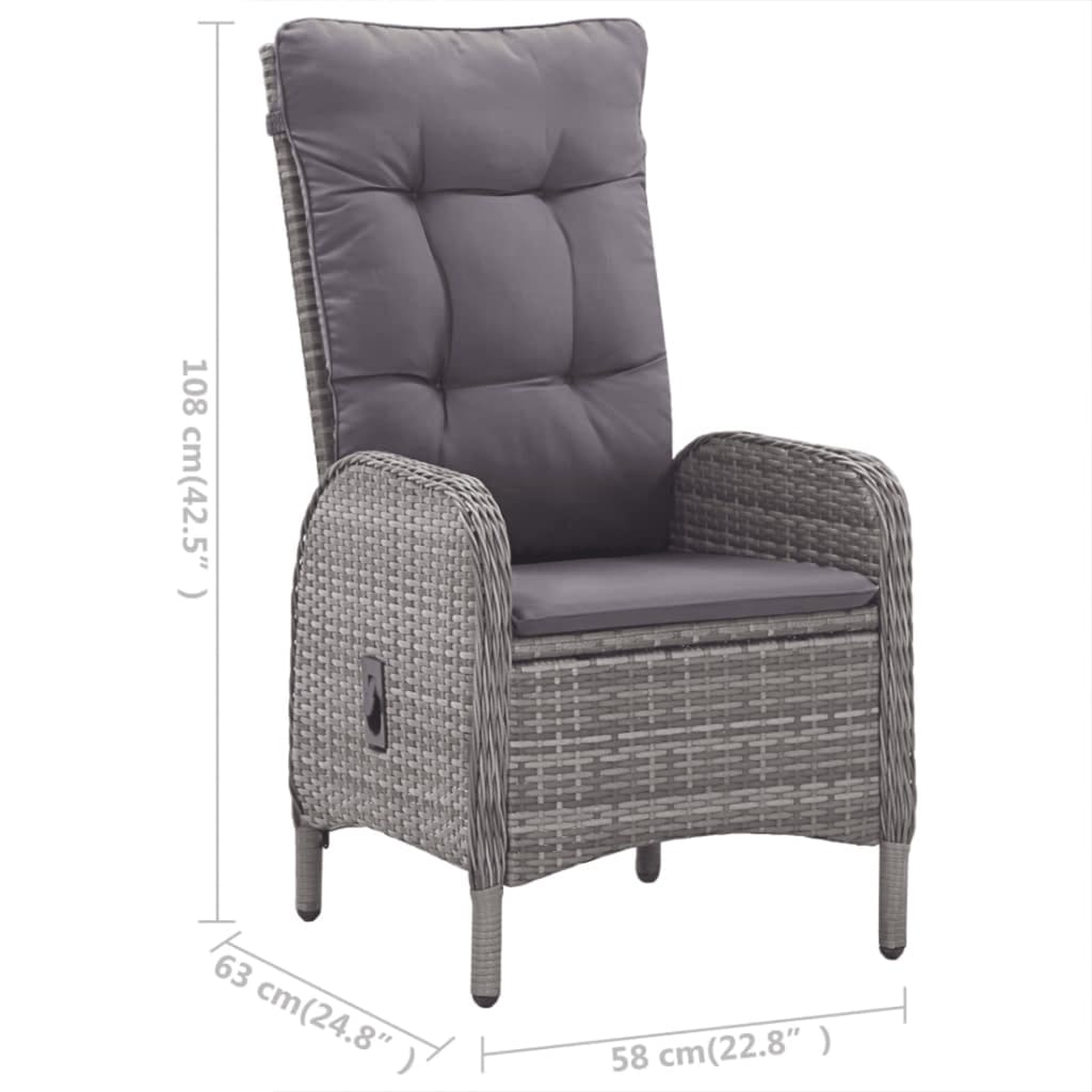 Spisebord sett for hage 5 deler - grå, 4 - number 11.