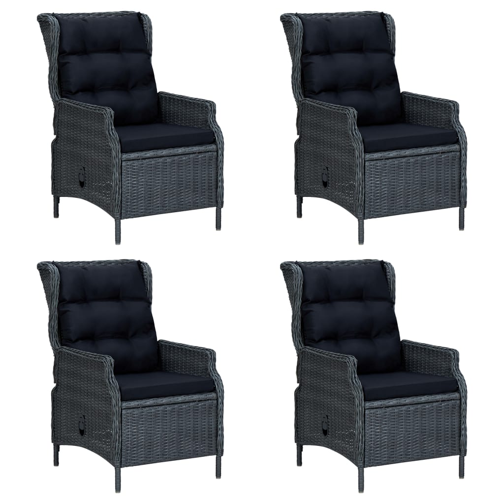 Spisebordssæt til haven 5 dele - mørkegrå, ooo 1, 4 - number 2.