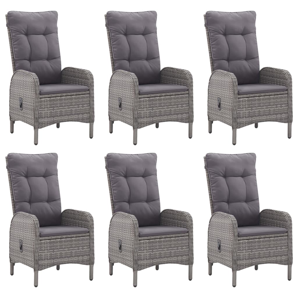 Blagovaonski stol set za vrt 7 dijelova - siva, 6 - number 5.