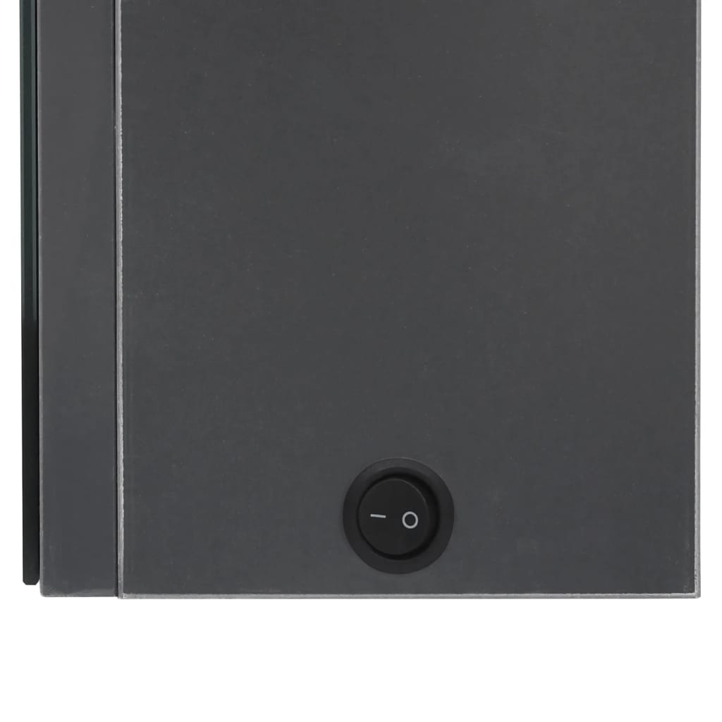 Badeværelsesskab med spejl + led-lys 50x14x60 cm - grå, 1 - number 6.