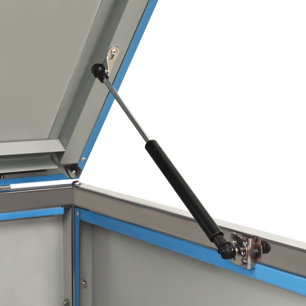 Poubelle double dissimulée 138x77,5x112,5 cm en acier inoxydable - bleu, 2 poubelles, 1 - number 9.