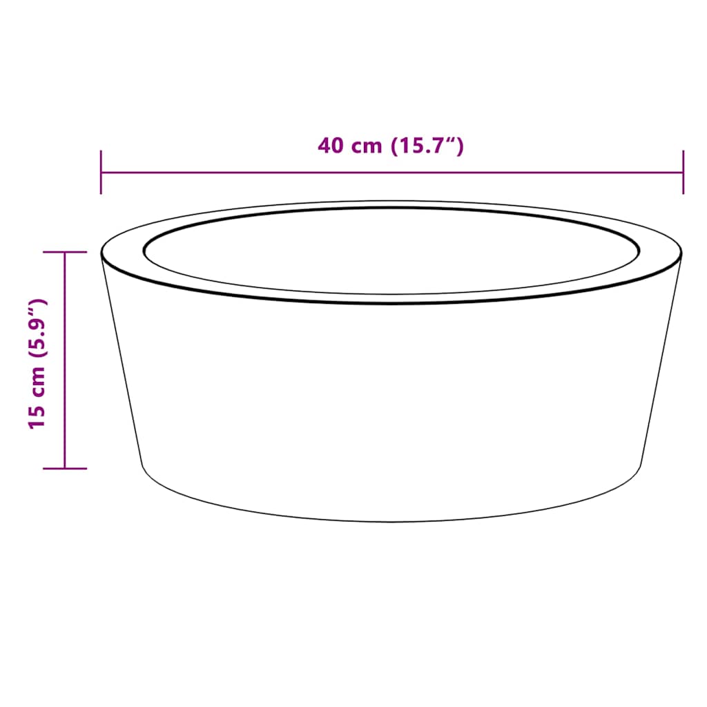 Håndvask ø40x15 cm marmor - grå-4 - number 8.