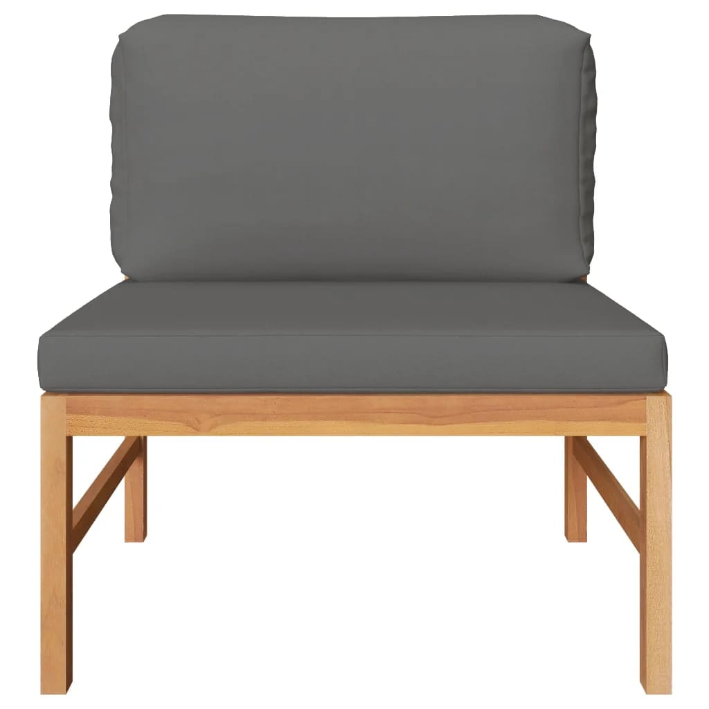 Midtdel til sofa med mørkegrå puter, heltre teak - number 2.