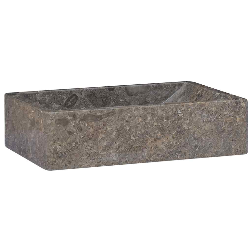 Vasque 45x30x12 cm marbre gris brillant - number 2.
