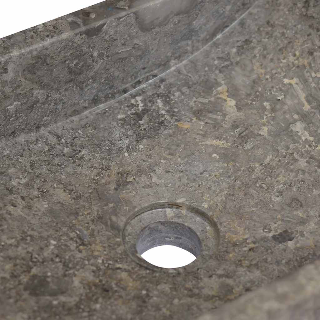 Vasque 45x30x12 cm marbre gris brillant - number 8.