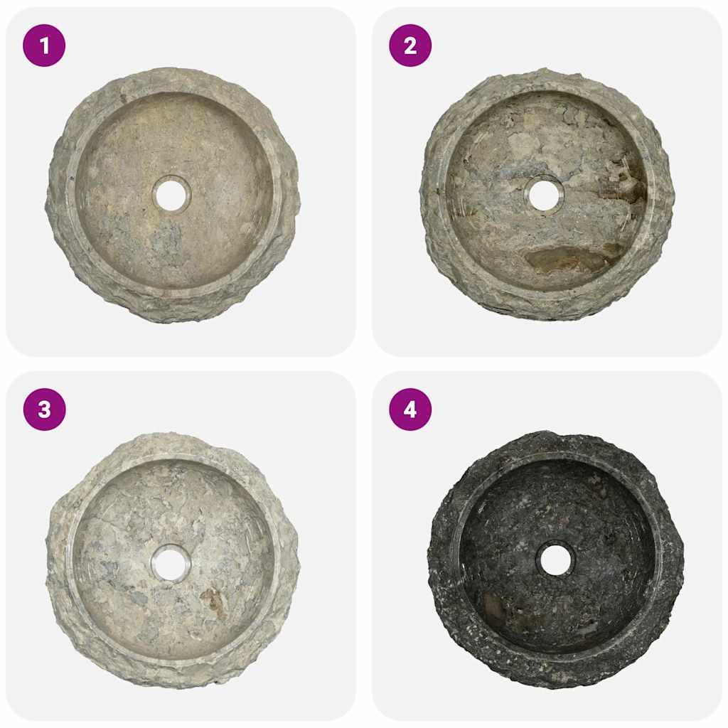 Tvättställ ø40x12 cm marmorgrå - number 8.