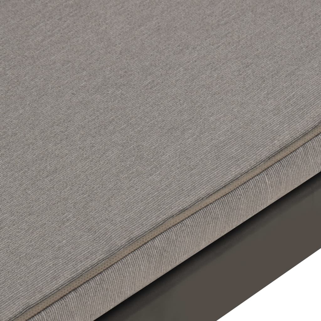 Havebænk med hynde plastik grå - number 5.